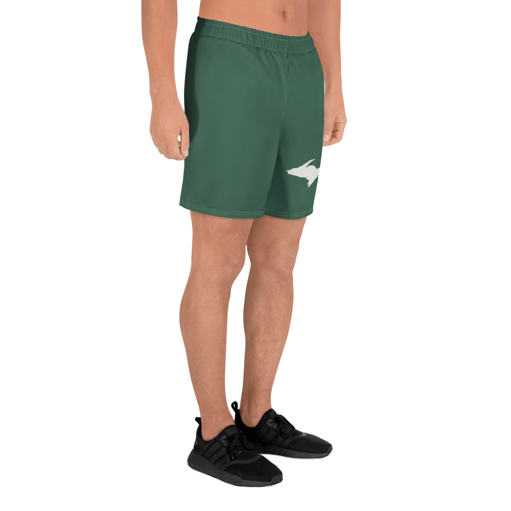 Michigan Upper Peninsula Athletic Shorts (w/ UP USA Flag) | Men's - Ginger Ale Green