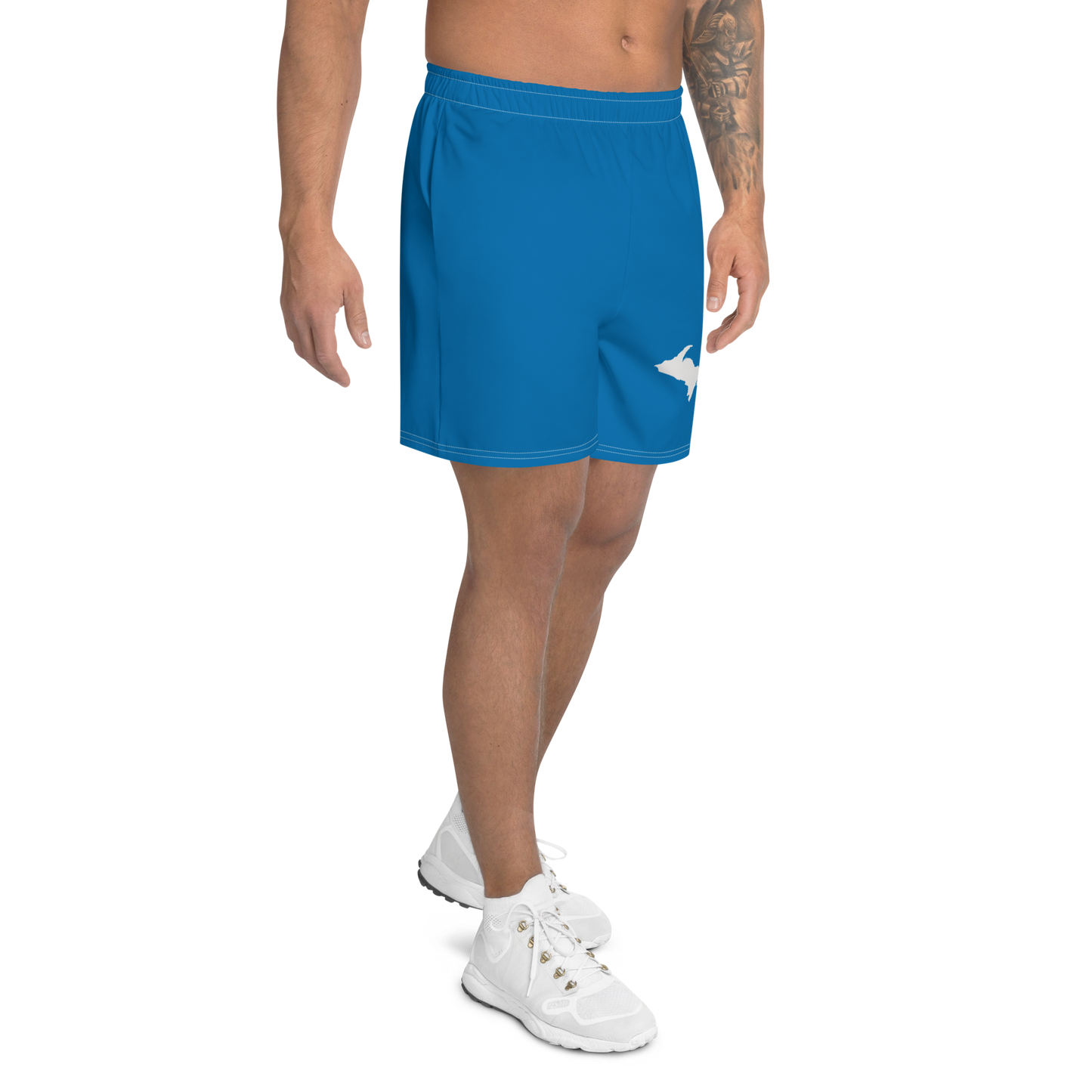 Michigan Upper Peninsula Athletic Shorts (w/ UP USA Flag) | Men's - Azure