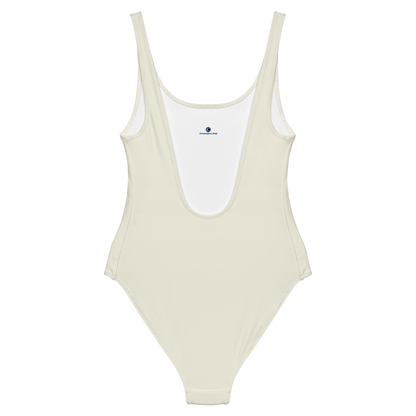 Michigan Upper Peninsula One-Piece Swimsuit (w/ Copper Outline) | Ivory