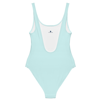 Michigan Upper Peninsula One-Piece Swimsuit (w/ Copper Outline) | Cyan