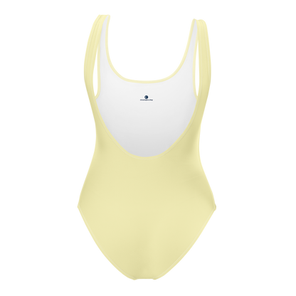 Michigan Upper Peninsula One-Piece Swimsuit (w/ Copper Outline) | Canary Yellow