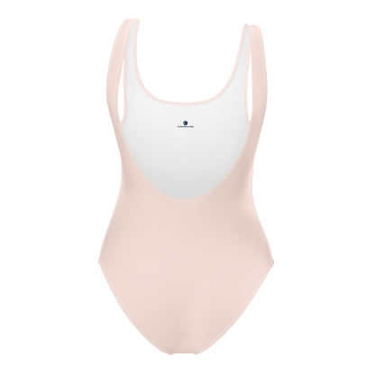 Michigan Upper Peninsula One-Piece Swimsuit (w/ Copper Outline) | Champagne Pink