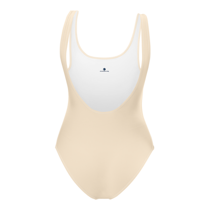 Michigan Upper Peninsula One-Piece Swimsuit (w/ Copper Outline) | Champagne White