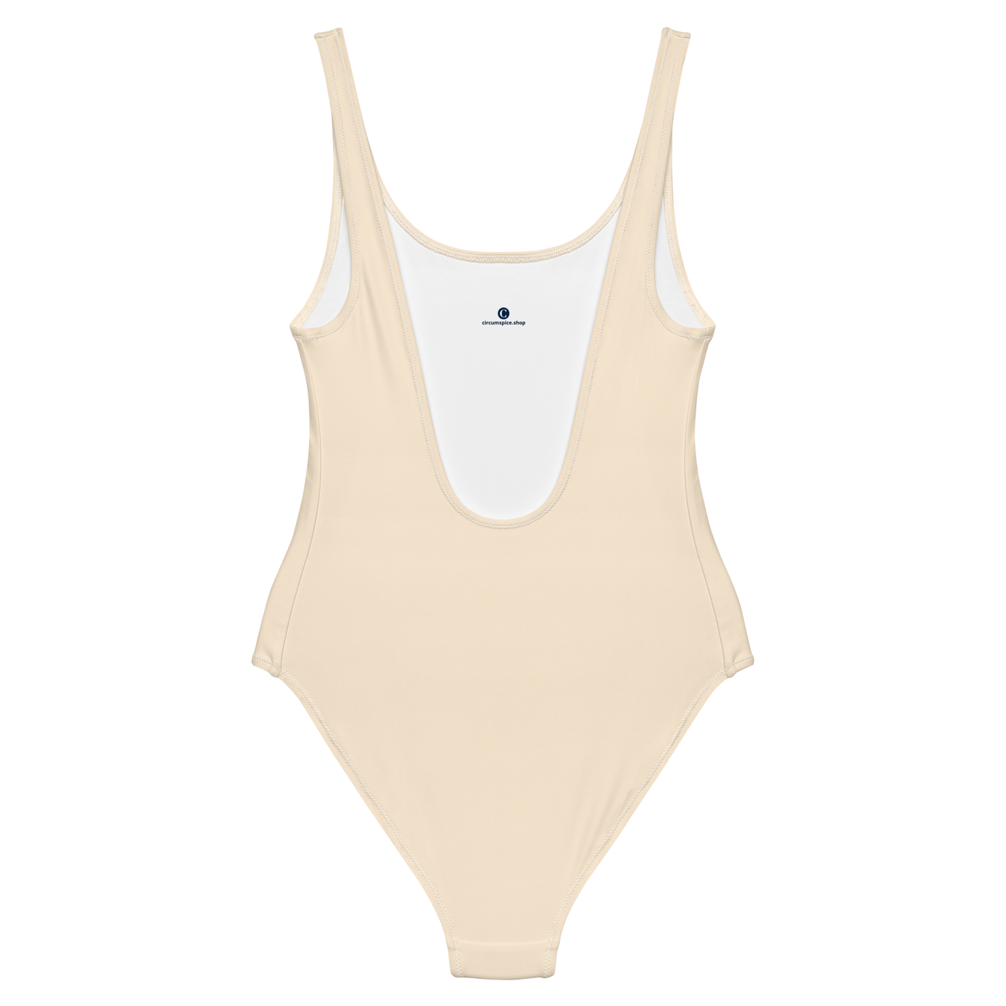 Michigan Upper Peninsula One-Piece Swimsuit (w/ Copper Outline) | Champagne White