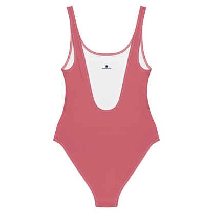 Michigan Upper Peninsula One-Piece Swimsuit (w/ UP Outline) | Watermelon Pink