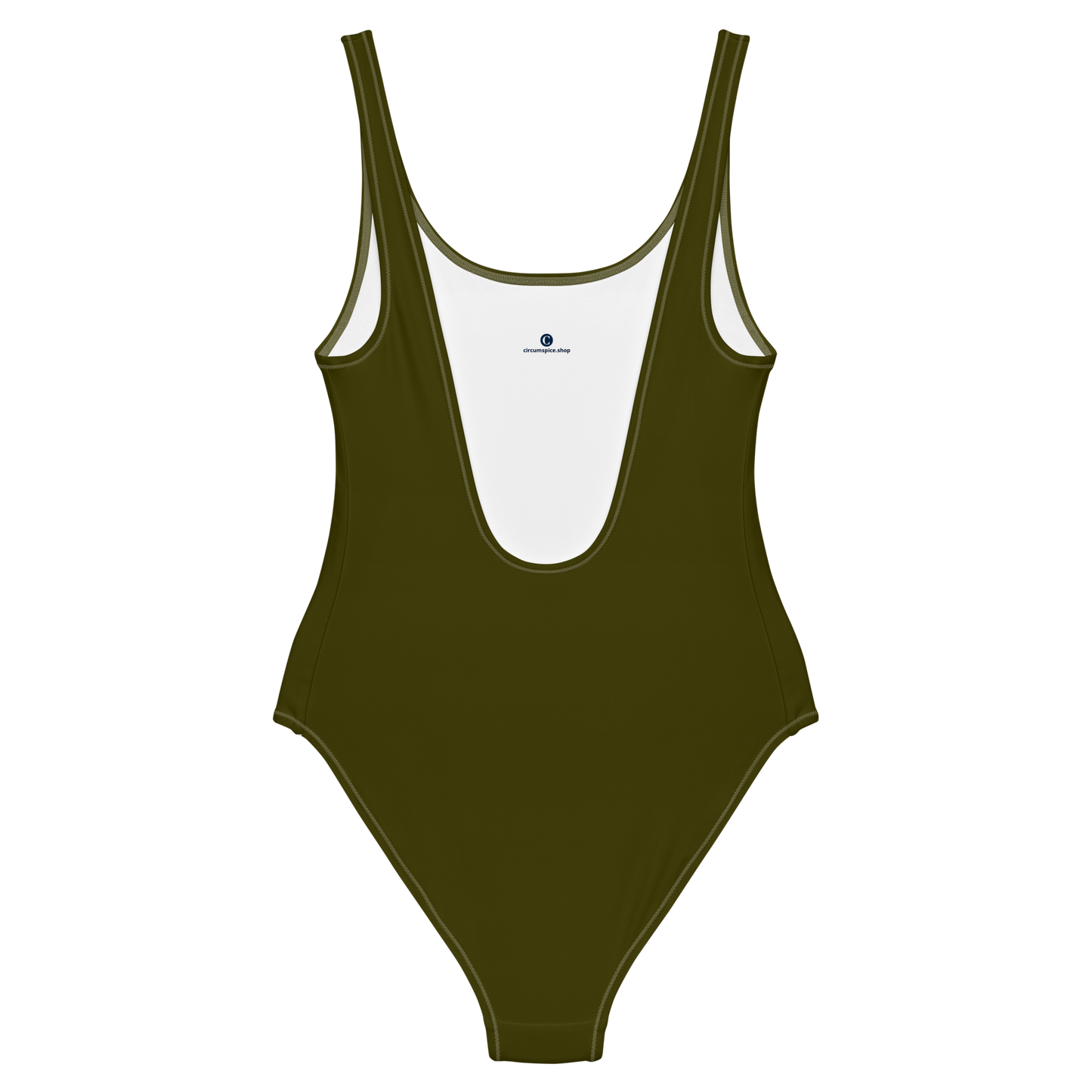 Michigan Upper Peninsula One-Piece Swimsuit (w/ UP Outline) | Military Green