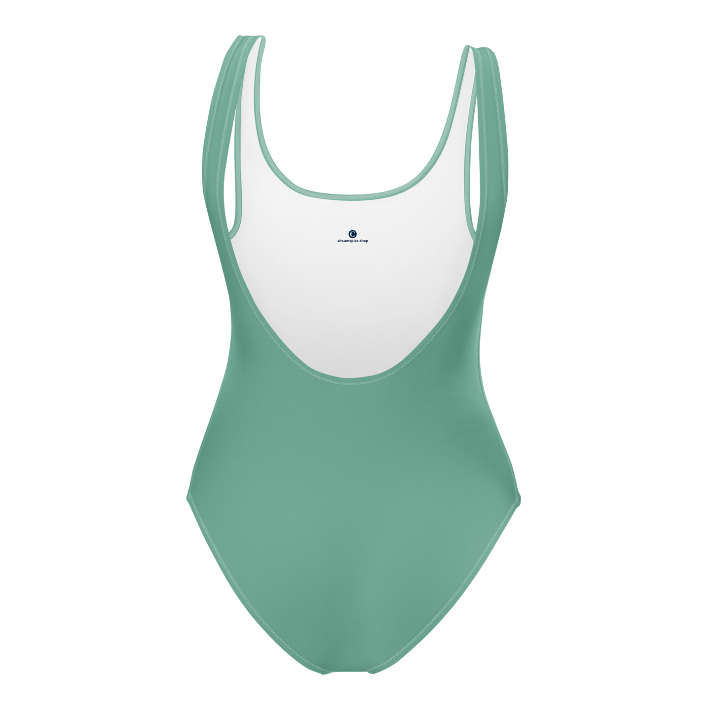 Michigan Upper Peninsula One-Piece Swimsuit (w/ UP Outline) | Metallic Mint Green