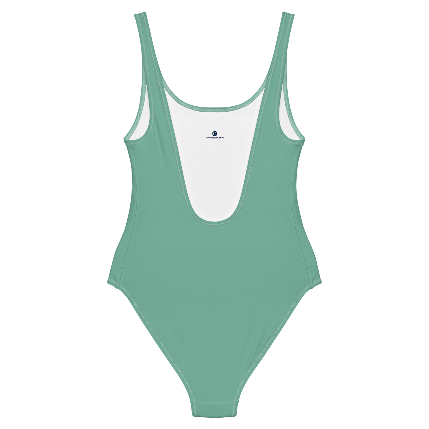 Michigan Upper Peninsula One-Piece Swimsuit (w/ UP Outline) | Metallic Mint Green