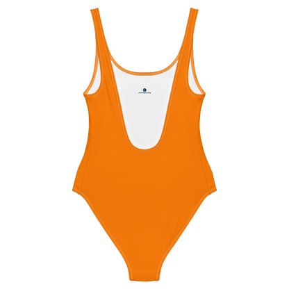 Michigan Upper Peninsula One-Piece Swimsuit (w/ UP Outline) | Safety Orange