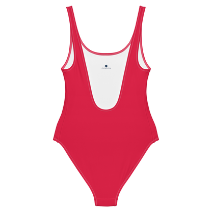 Michigan Upper Peninsula One-Piece Swimsuit (w/ UP Outline) | Lighthouse Red