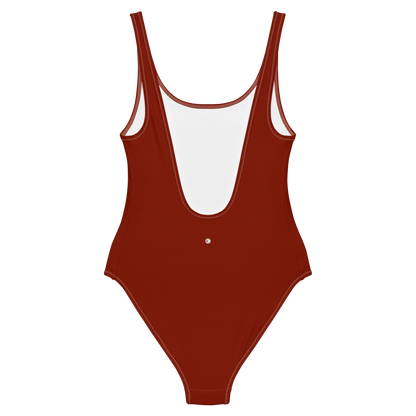 Michigan Upper Peninsula One-Piece Swimsuit (w/ UP Outline) | Cherryland Red