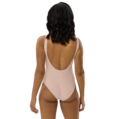 Michigan Upper Peninsula One-Piece Swimsuit (w/ UP Outline) | Rose Gold