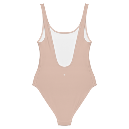 Michigan Upper Peninsula One-Piece Swimsuit (w/ UP Outline) | Rose Gold