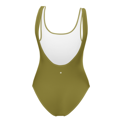 Michigan Upper Peninsula One-Piece Swimsuit (w/ UP Outline) | Scrub Gold