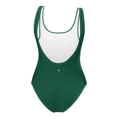 Michigan Upper Peninsula One-Piece Swimsuit (w/ UP Outline) | Superior Green