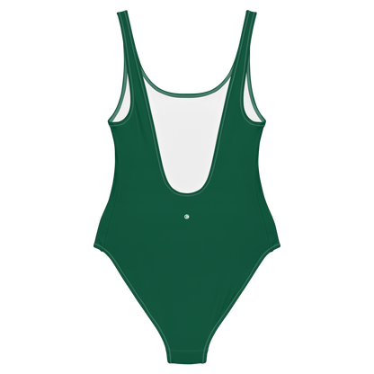 Michigan Upper Peninsula One-Piece Swimsuit (w/ UP Outline) | Superior Green