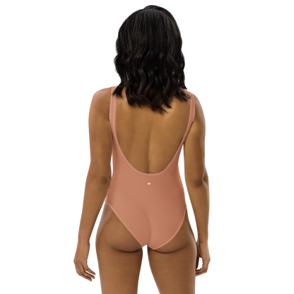 Michigan Upper Peninsula One-Piece Swimsuit (w/ UP Outline) | Copper Color