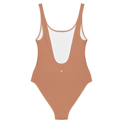 Michigan Upper Peninsula One-Piece Swimsuit (w/ UP Outline) | Copper Color