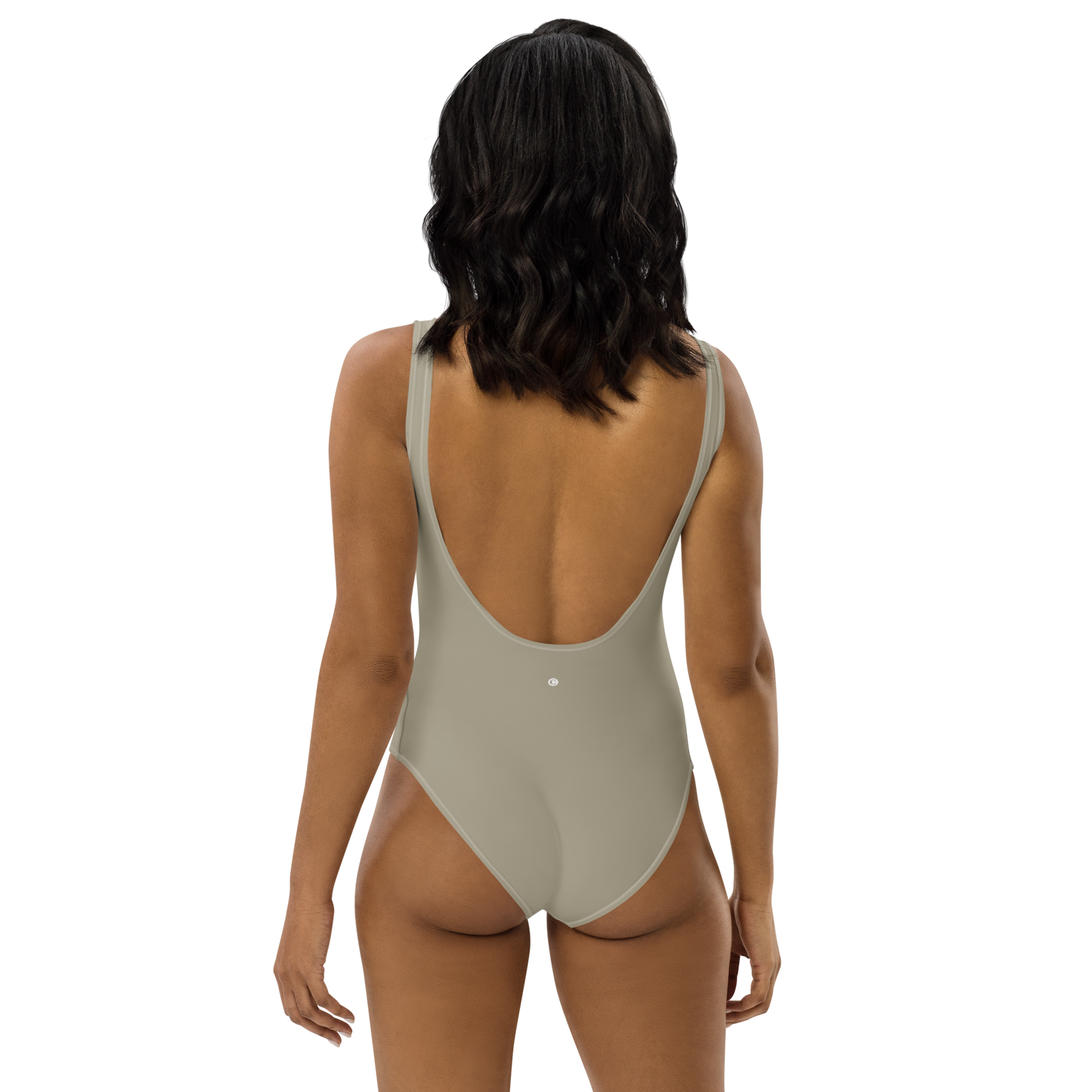 Michigan Upper Peninsula One-Piece Swimsuit (w/ UP Outline) | Petoskey Stone Beige