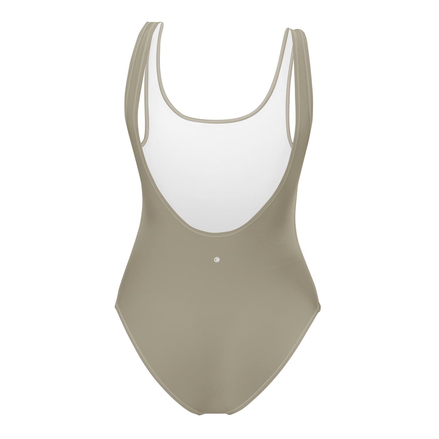 Michigan Upper Peninsula One-Piece Swimsuit (w/ UP Outline) | Petoskey Stone Beige