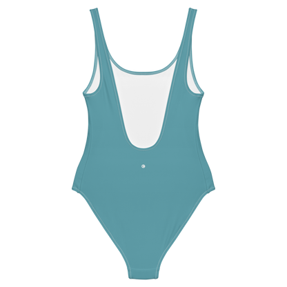 Michigan Upper Peninsula One-Piece Swimsuit (w/ UP Outline) | Lake Huron Blue