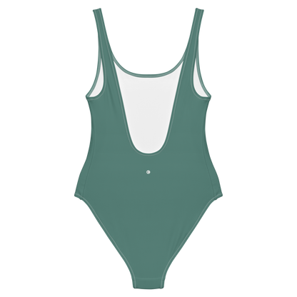 Michigan Upper Peninsula One-Piece Swimsuit (w/ UP Outline) | Copper Green