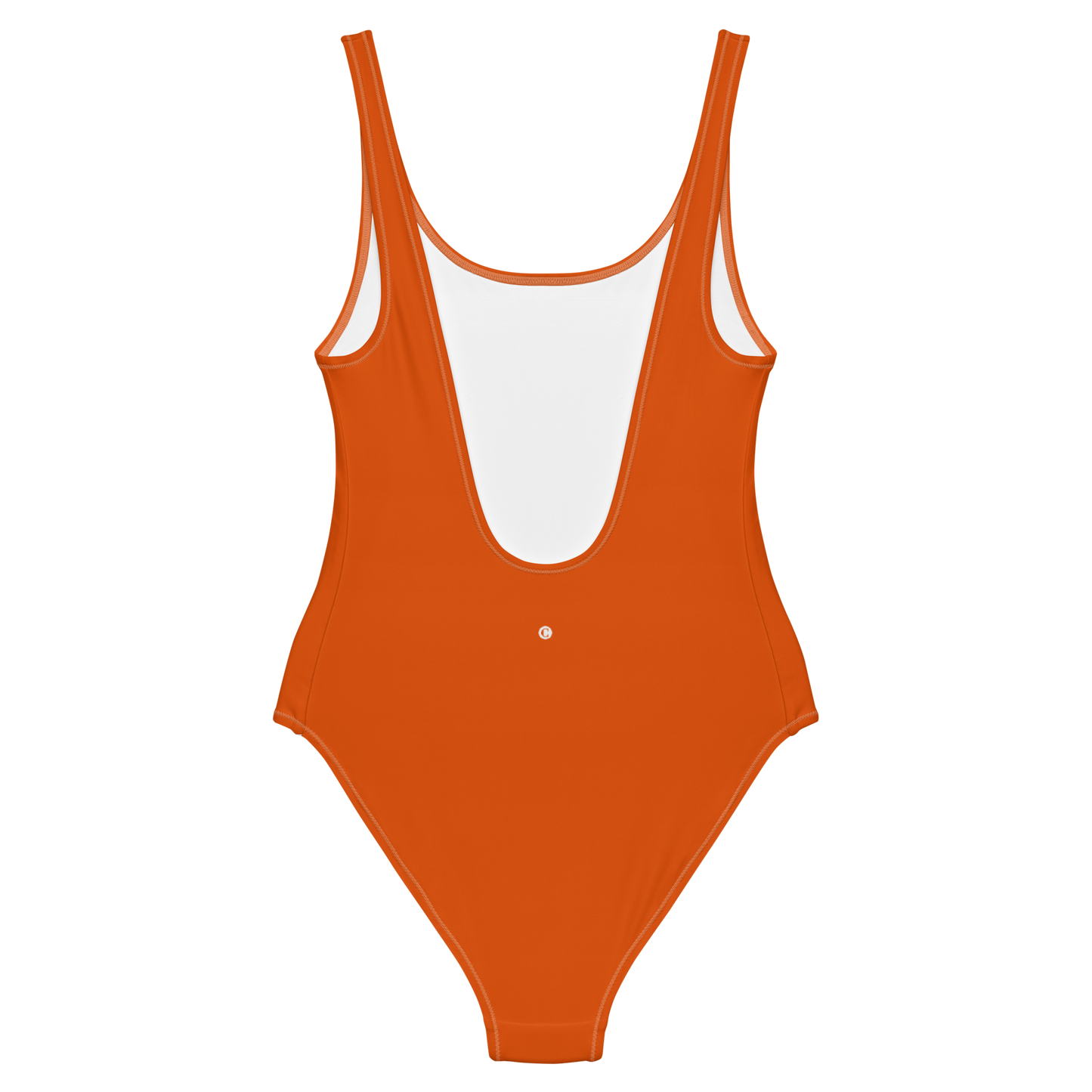 Michigan Upper Peninsula One-Piece Swimsuit (w/ UP Outline) | Maple Leaf Orange