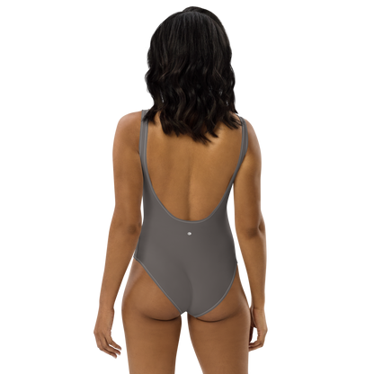 Michigan Upper Peninsula One-Piece Swimsuit (w/ UP Outline) | Warren Tank Grey