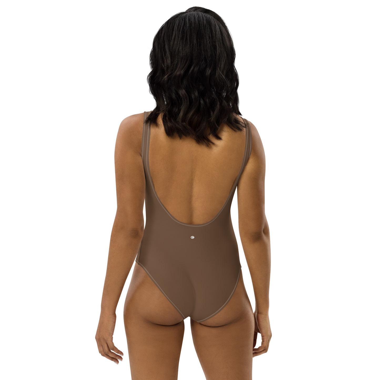 Michigan Upper Peninsula One-Piece Swimsuit (w/ UP Outline) | Coffee Color