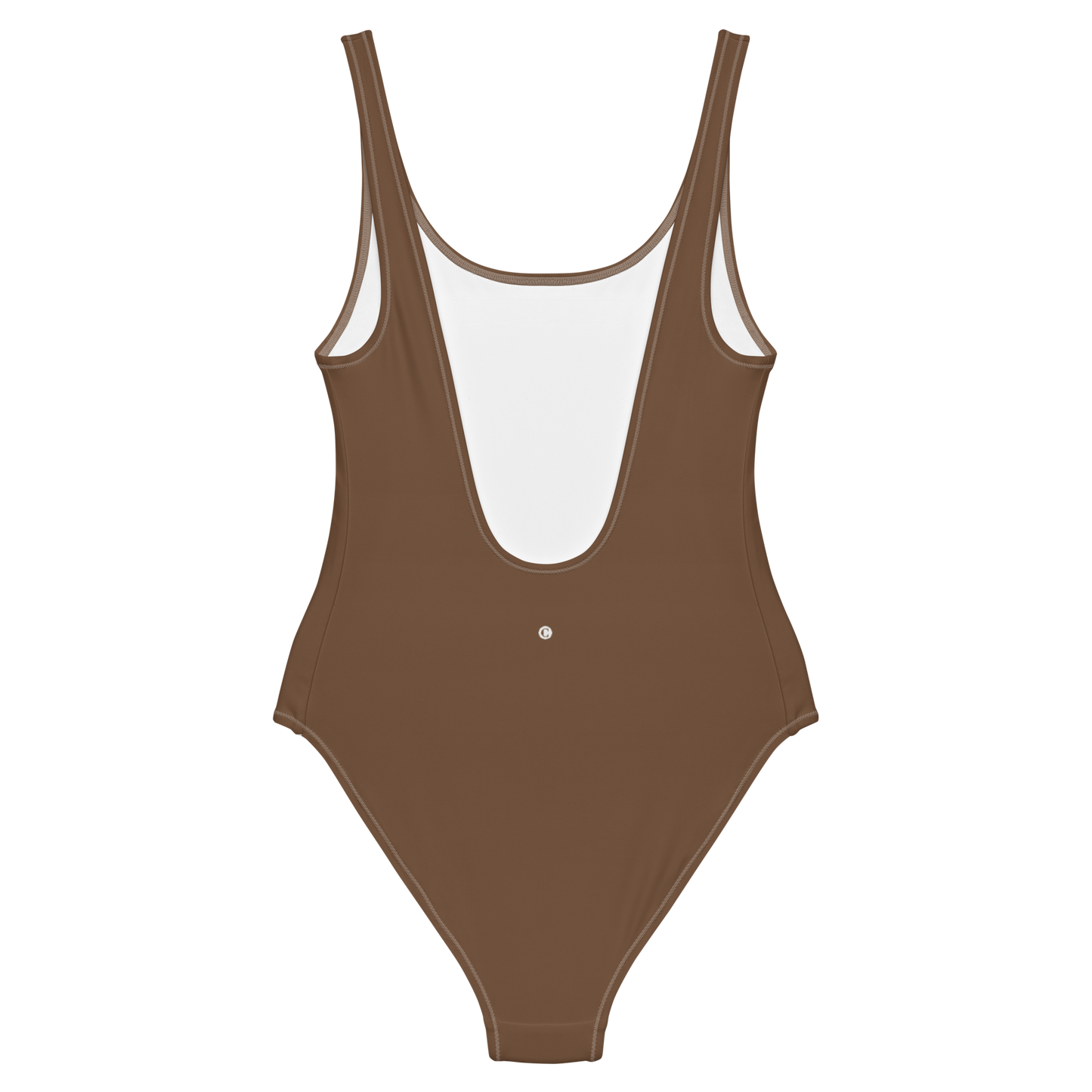 Michigan Upper Peninsula One-Piece Swimsuit (w/ UP Outline) | Coffee Color