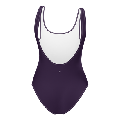 Michigan Upper Peninsula One-Piece Swimsuit (w/ UP Outline) | Blackcurrant