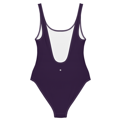 Michigan Upper Peninsula One-Piece Swimsuit (w/ UP Outline) | Blackcurrant