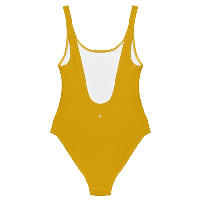 Michigan Upper Peninsula One-Piece Swimsuit (w/ UP Outline) | Gold