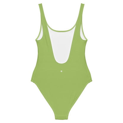 Michigan Upper Peninsula One-Piece Swimsuit (w/ UP Outline) | Gooseberry Green