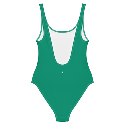 Michigan Upper Peninsula One-Piece Swimsuit (w/ UP Outline) | Emerald Green