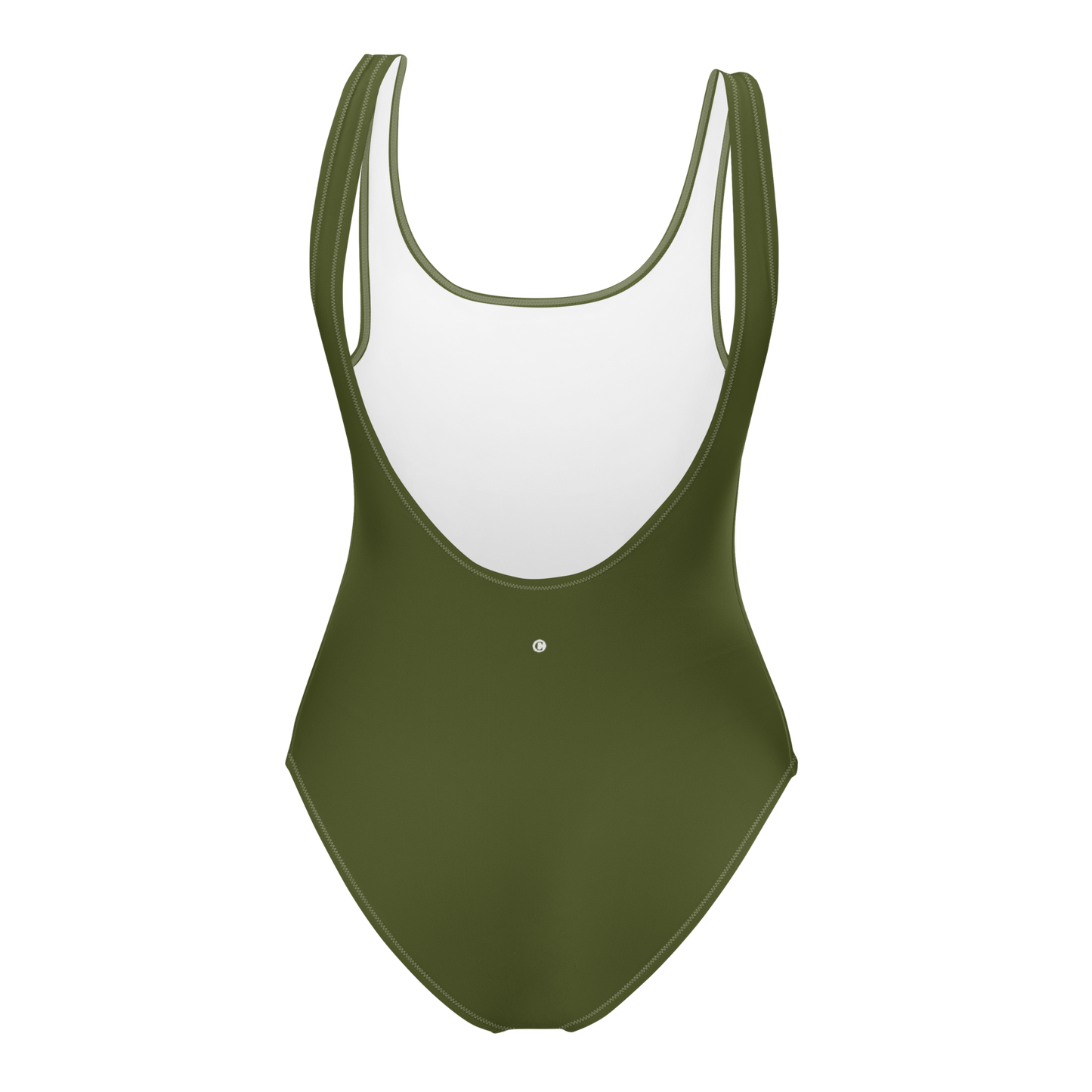 Michigan Upper Peninsula One-Piece Swimsuit (w/ UP Outline) | Army Green