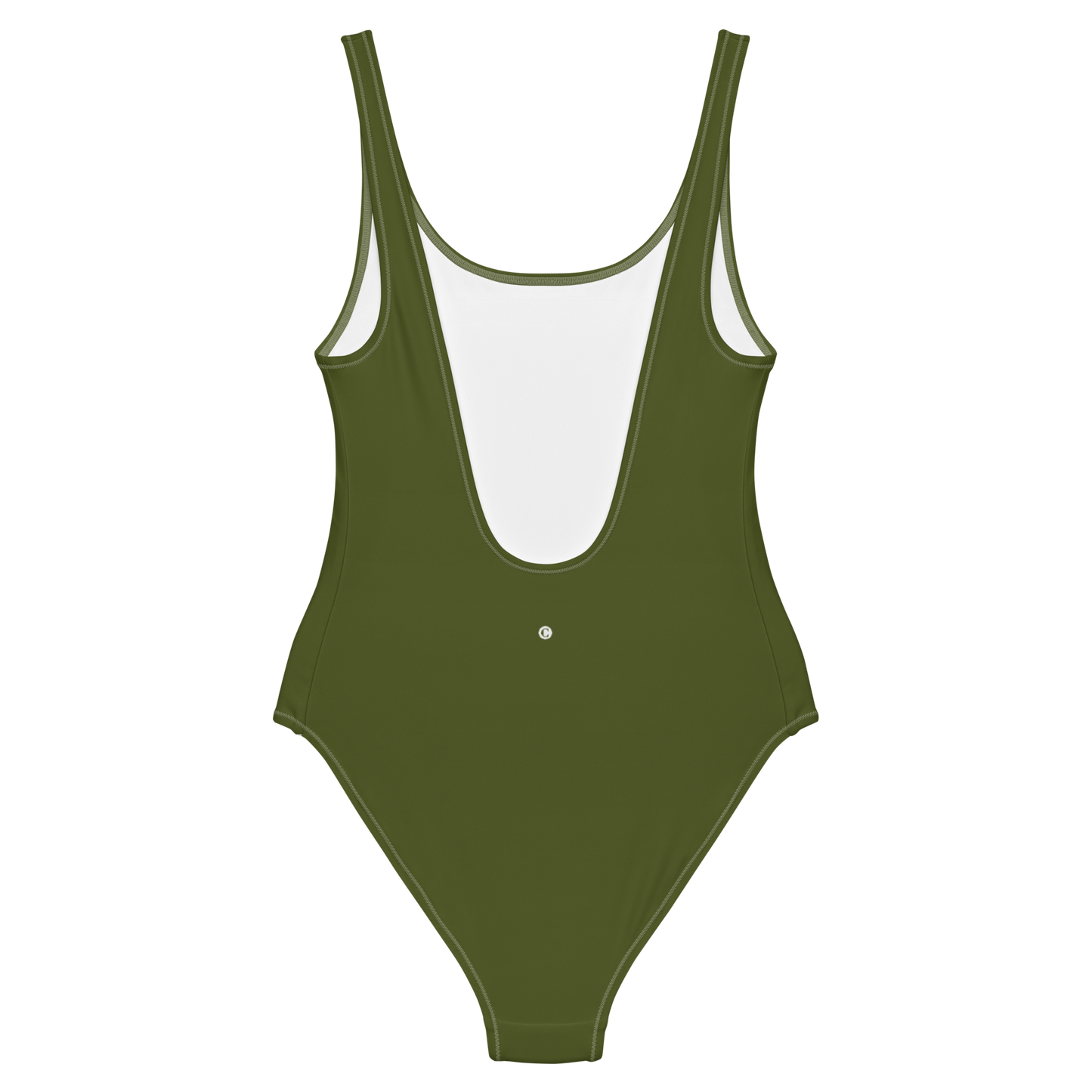 Michigan Upper Peninsula One-Piece Swimsuit (w/ UP Outline) | Army Green