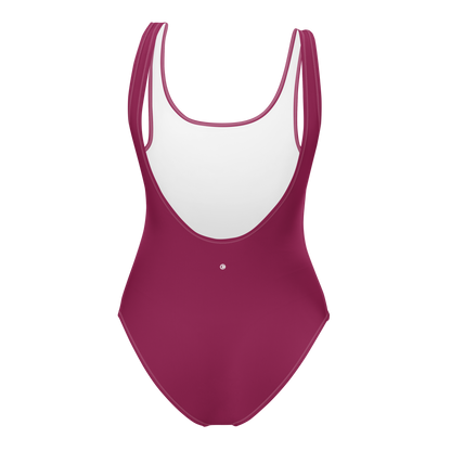 Michigan Upper Peninsula One-Piece Swimsuit (w/ UP Outline) | Ruby Red