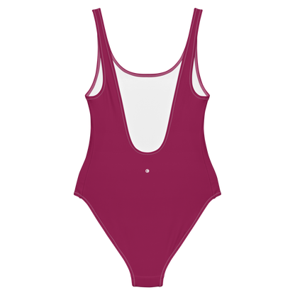 Michigan Upper Peninsula One-Piece Swimsuit (w/ UP Outline) | Ruby Red