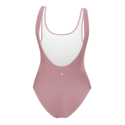 Michigan Upper Peninsula One-Piece Swimsuit (w/ UP Outline) | Cherry Blossom Pink