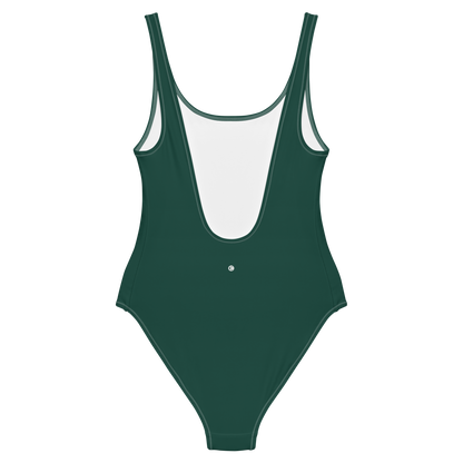 Michigan Upper Peninsula One-Piece Swimsuit (w/ UP Outline) | Laconic Green