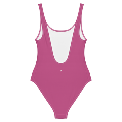 Michigan Upper Peninsula One-Piece Swimsuit (w/ UP Outline) | Apple Blossom Pink