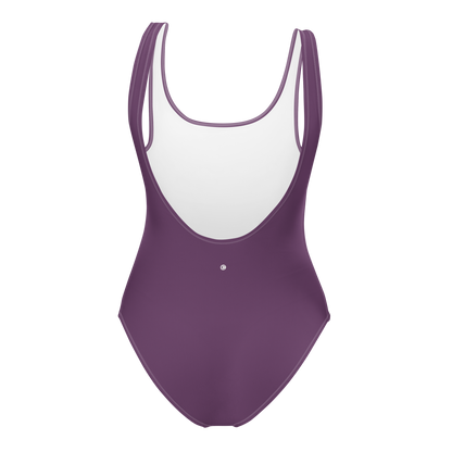 Michigan Upper Peninsula One-Piece Swimsuit (w/ UP Outline) | Plum