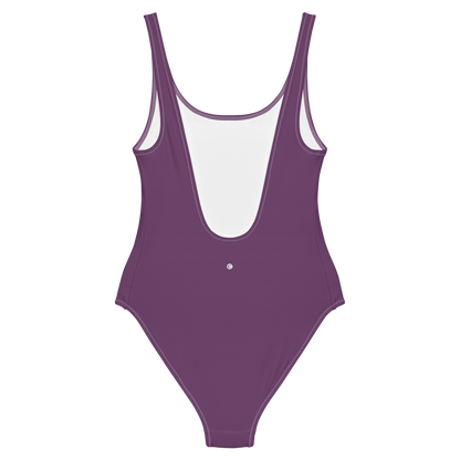 Michigan Upper Peninsula One-Piece Swimsuit (w/ UP Outline) | Plum