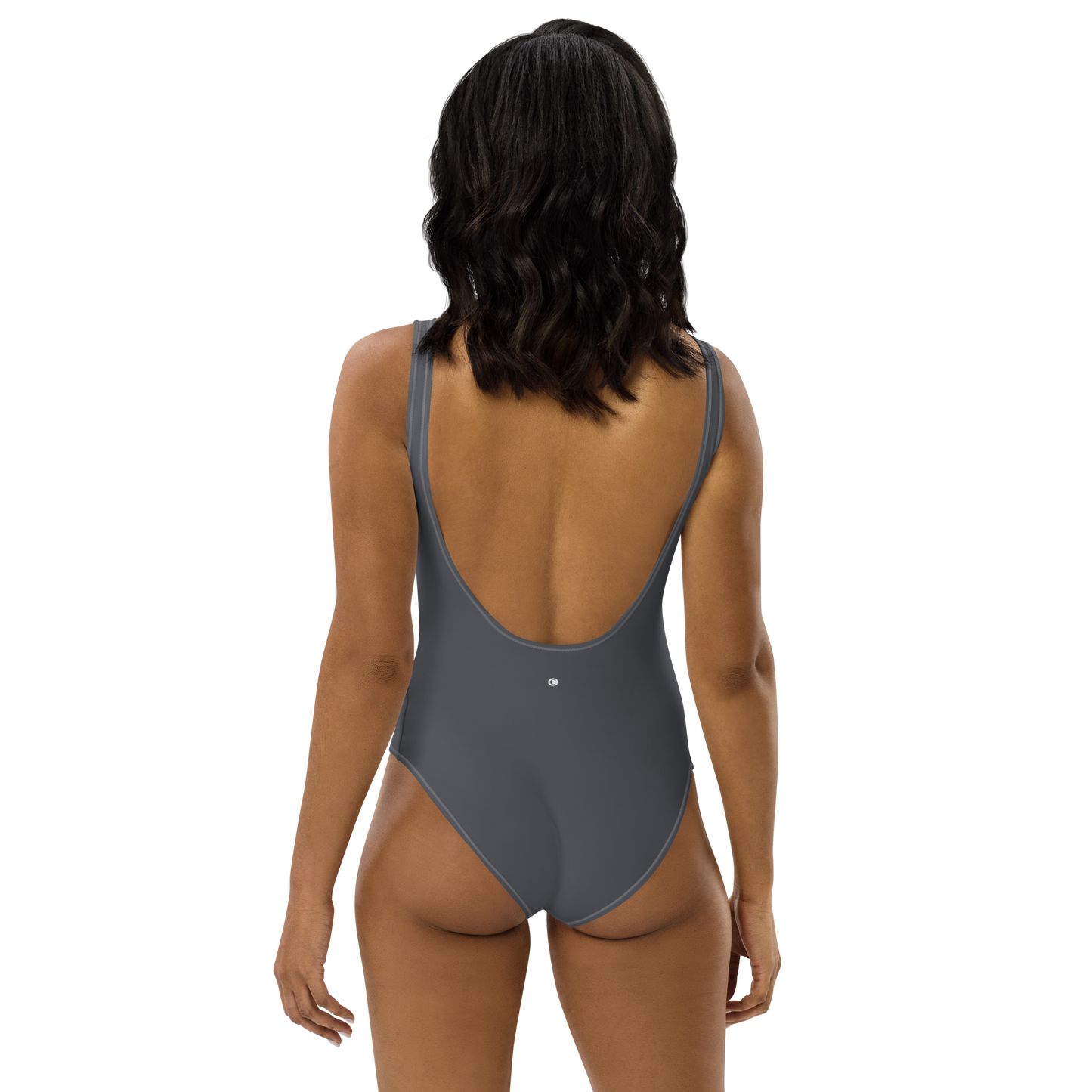 Michigan Upper Peninsula One-Piece Swimsuit (w/ UP Outline) | Iron Ore Grey