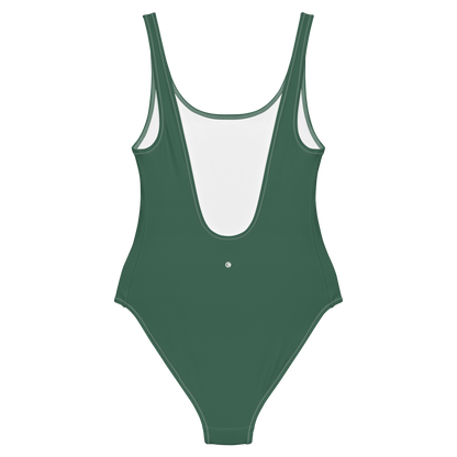 Michigan Upper Peninsula One-Piece Swimsuit (w/ UP Outline) | Ginger Ale Green