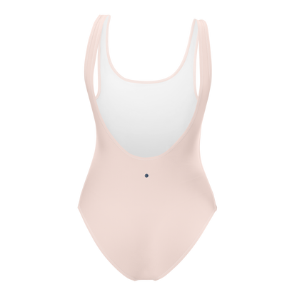 Michigan Upper Peninsula One-Piece Swimsuit (w/ UP Outline) | Champagne Pink