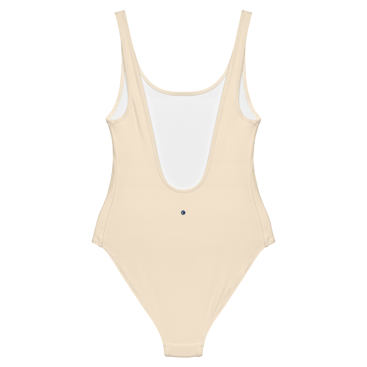 Michigan Upper Peninsula One-Piece Swimsuit (w/ UP Outline) | Champagne White