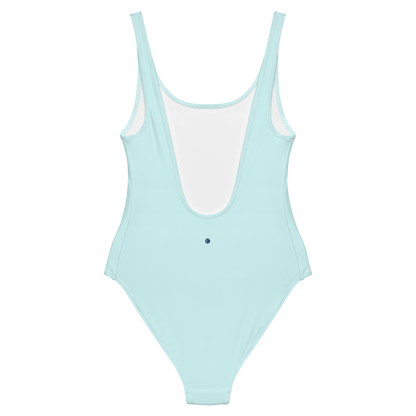 Michigan Upper Peninsula One-Piece Swimsuit (w/ UP Outline) | Cyan