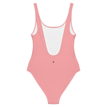 Michigan Upper Peninsula One-Piece Swimsuit (w/ UP Outline) | Strawberry Pink